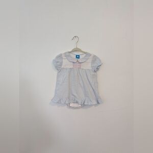 18M - Blue and White Striped Baby Dress